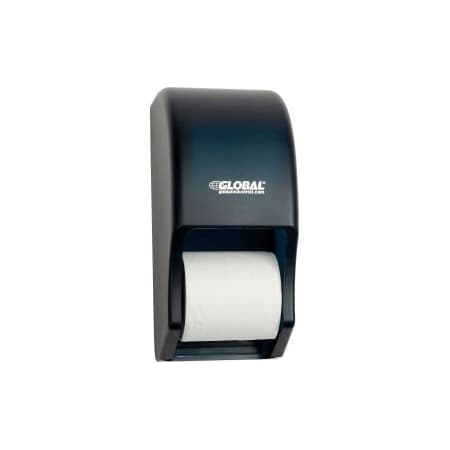 Palmer Fixture GEC 153; Plastic Standard Double Toilet Tissue Dispenser, Two 5-1/4" Rolls, Gray RD002801-013